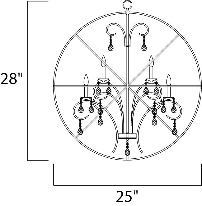 Orbit Pendant dimensions diagram