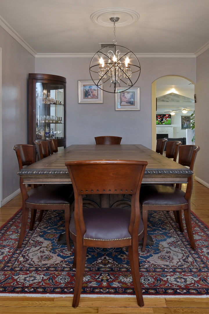 Orbit Pendant Anthracite / Polished Nickel room setting