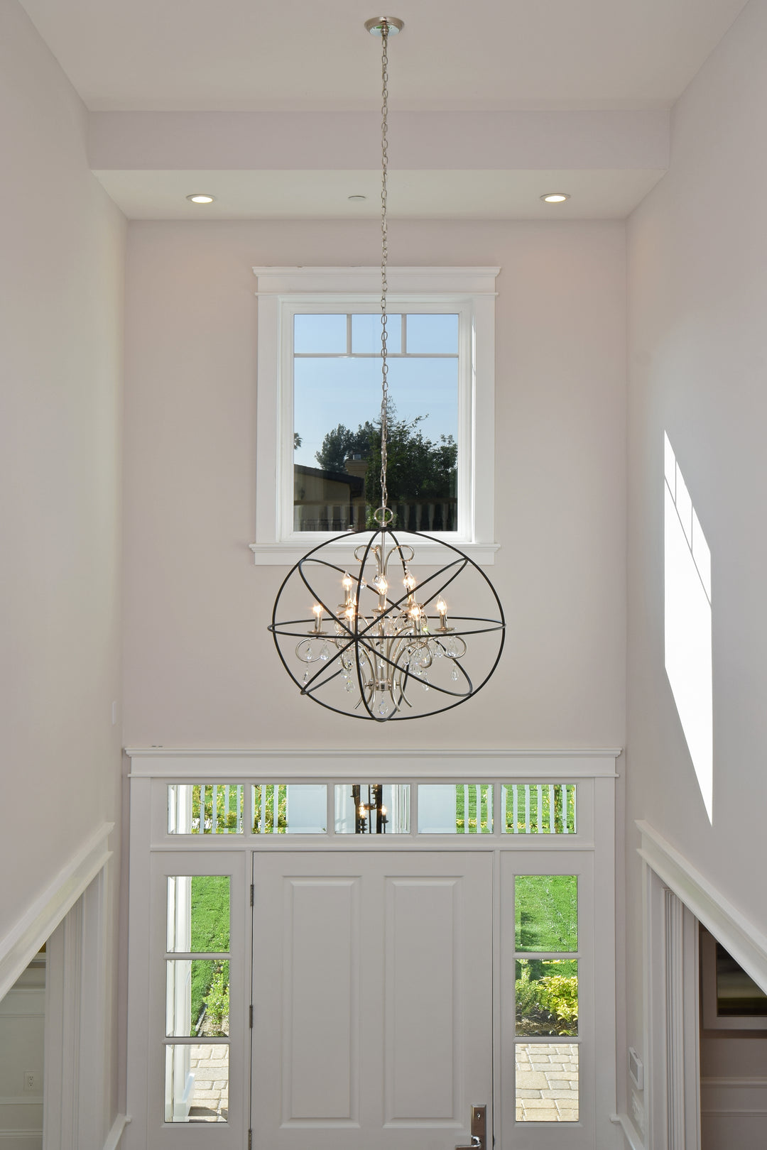 Orbit Pendant Anthracite / Polished Nickel room setting
