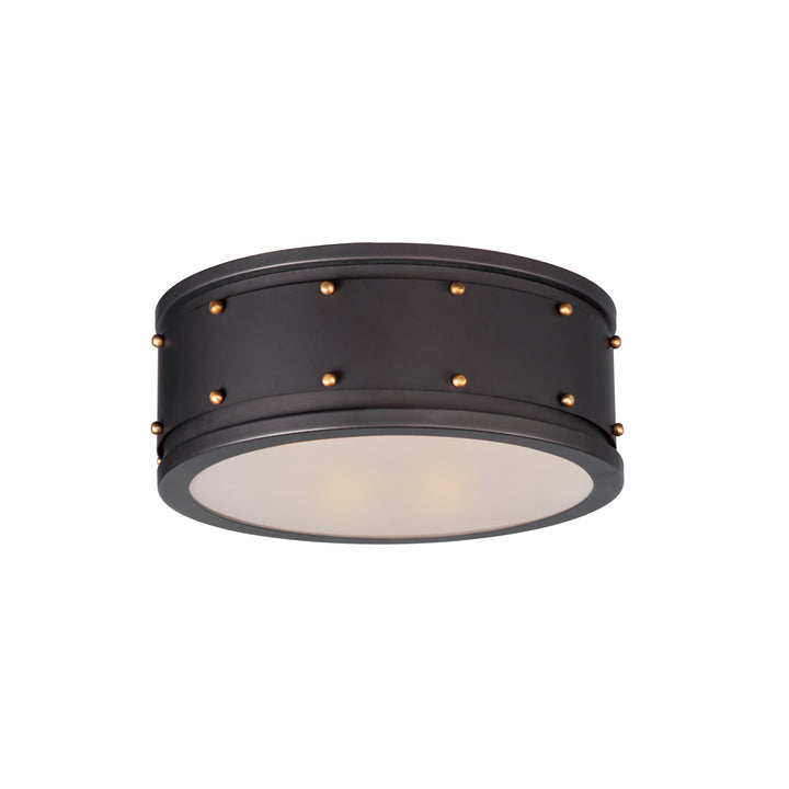 Trestle 2-Light Flush Mount Oil Rubbed Bronze / Antique Brass
