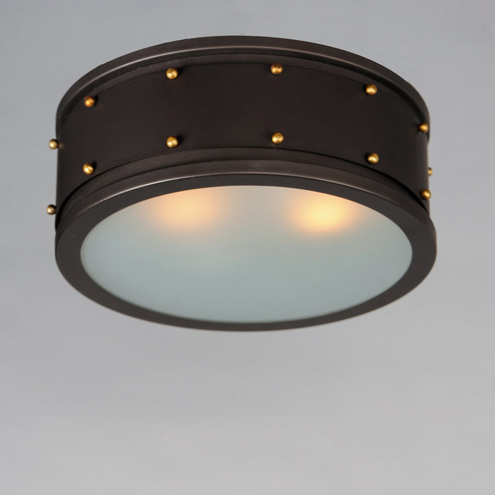 Trestle 2-Light Flush Mount Oil Rubbed Bronze / Antique Brass alternate view