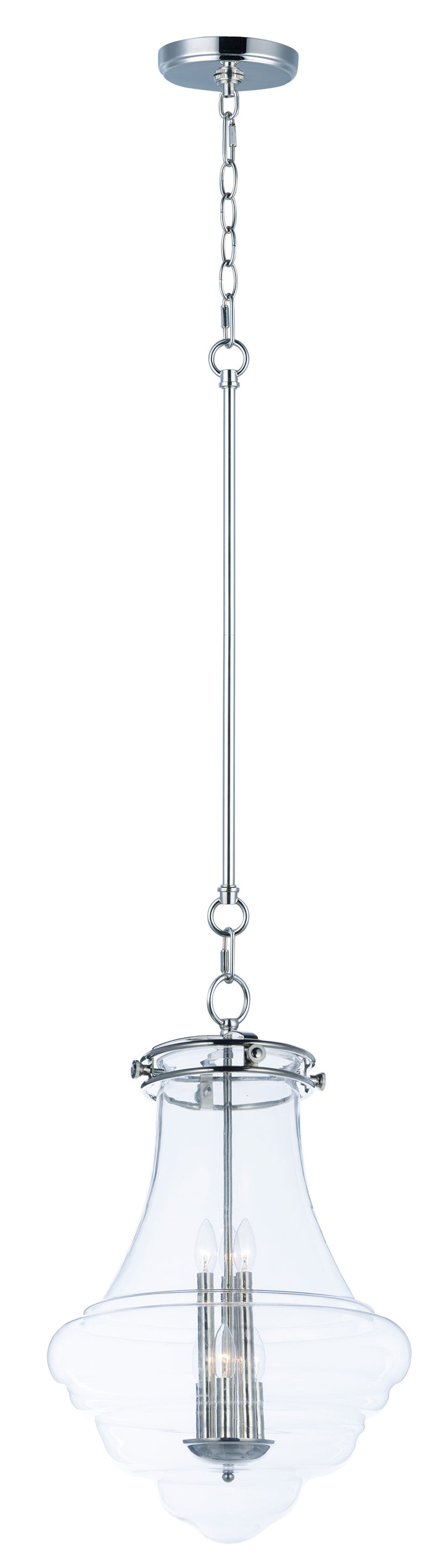 Retro 6-Light Pendant Polished Nickel