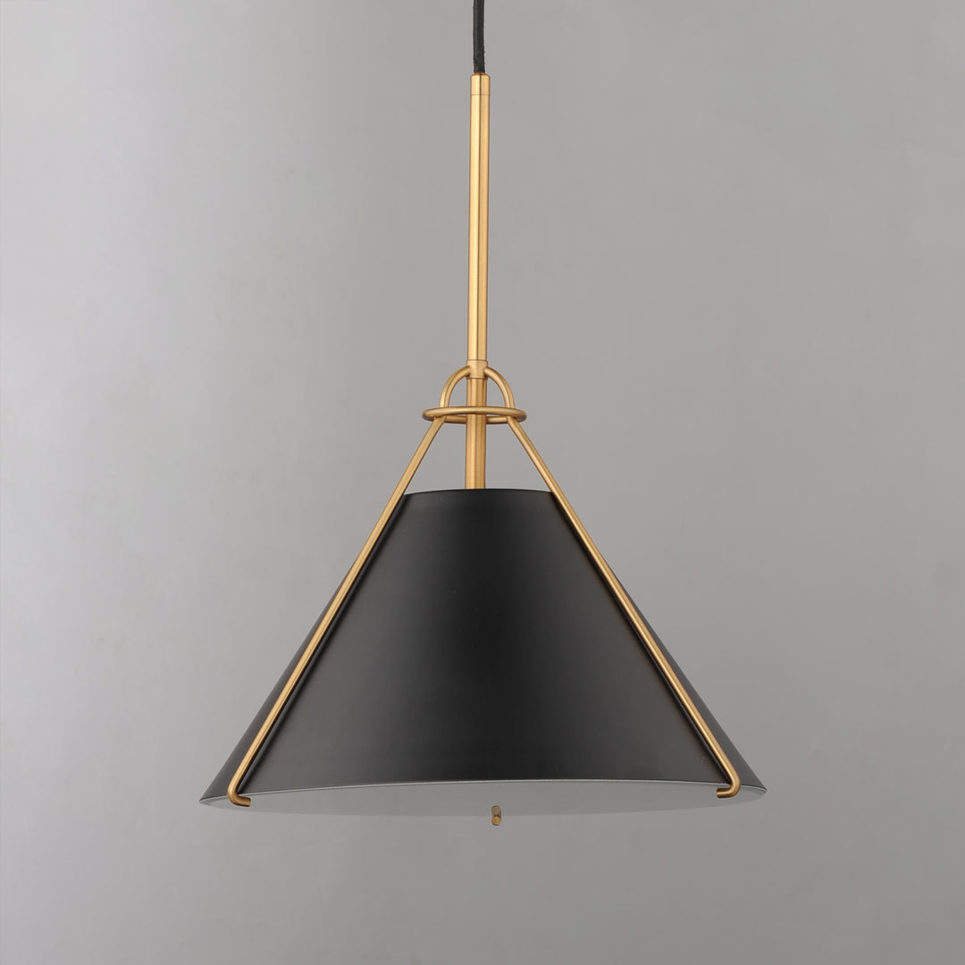 Lucas Single Pendant Black / Natural Aged Brass alternate view