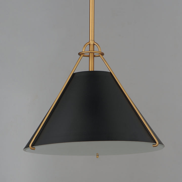 Lucas Single Pendant Black / Natural Aged Brass alternate view