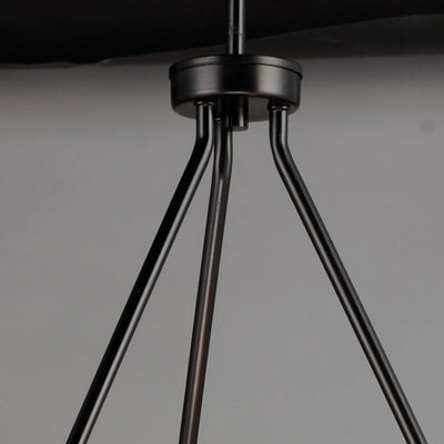 Steel with Clear Cylindrical Glass Shade Chandelier