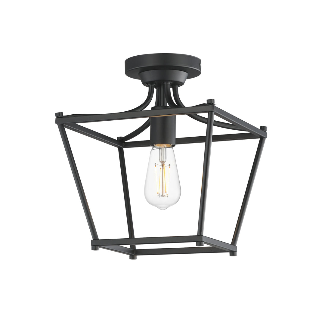 Clifton Single Pendant / Semi-Flush Black