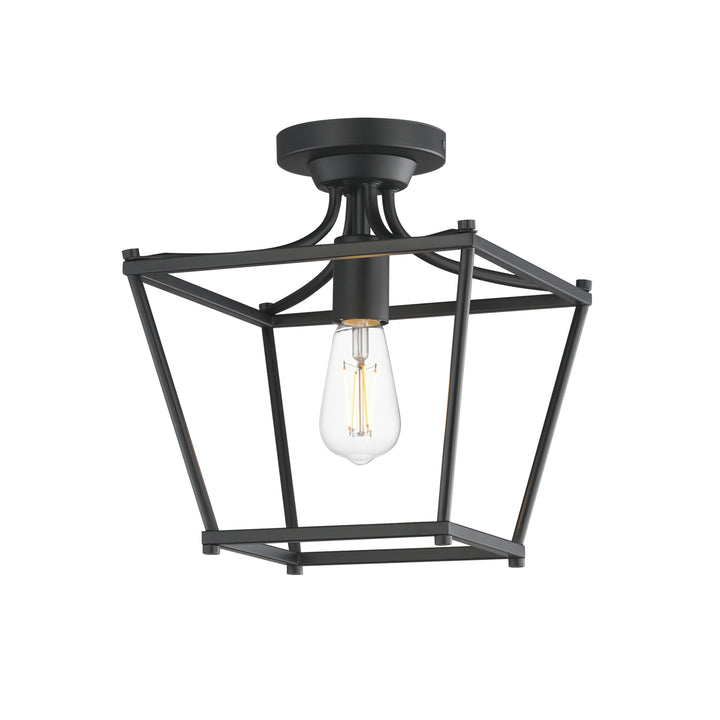 Clifton Single Pendant / Semi-Flush Black