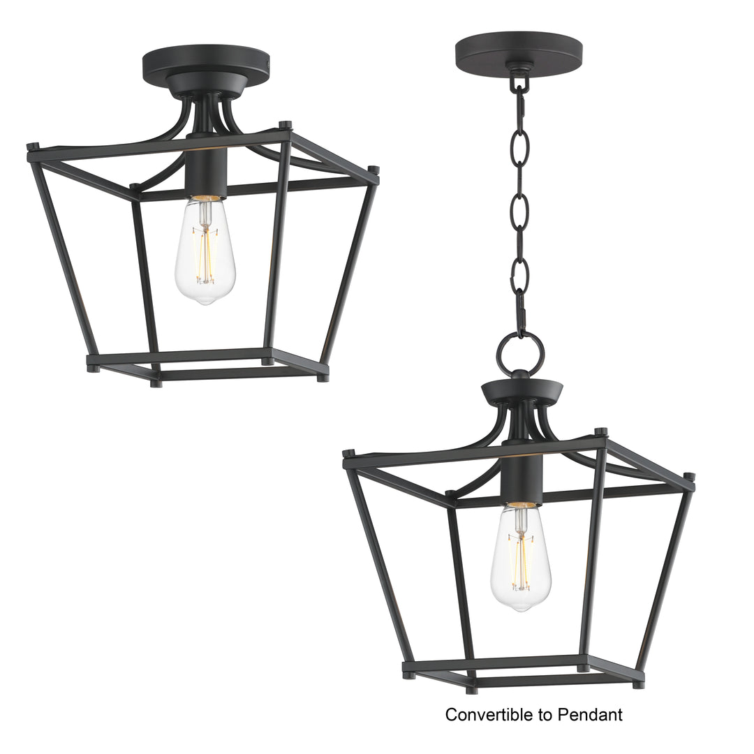Clifton Single Pendant / Semi-Flush Black alternate view