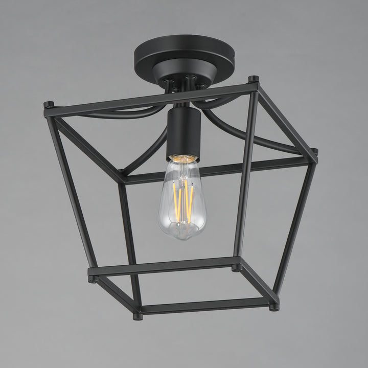 Clifton Single Pendant / Semi-Flush Black alternate view