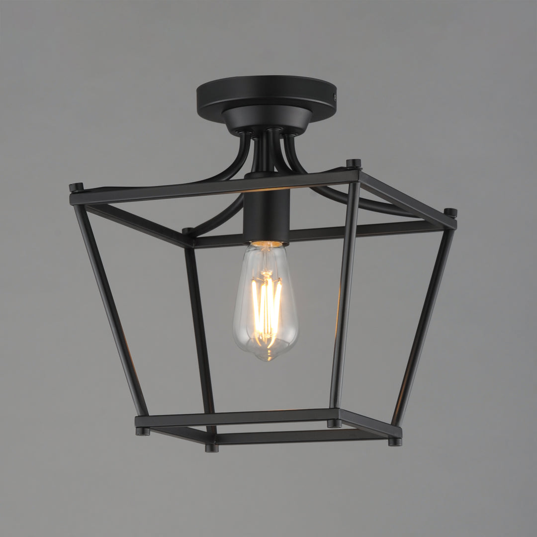 Clifton Single Pendant / Semi-Flush Black alternate view