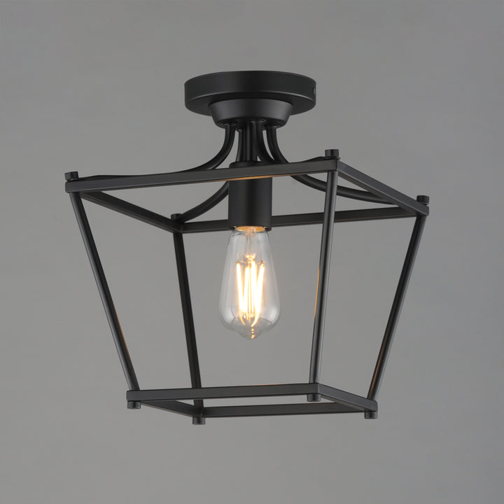 Clifton Single Pendant / Semi-Flush Black alternate view