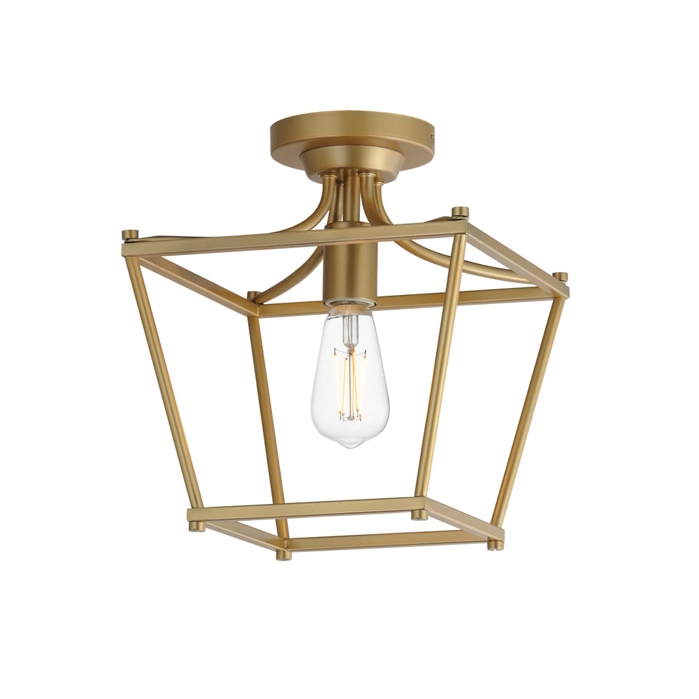 Clifton Single Pendant / Semi-Flush Natural Aged Brass