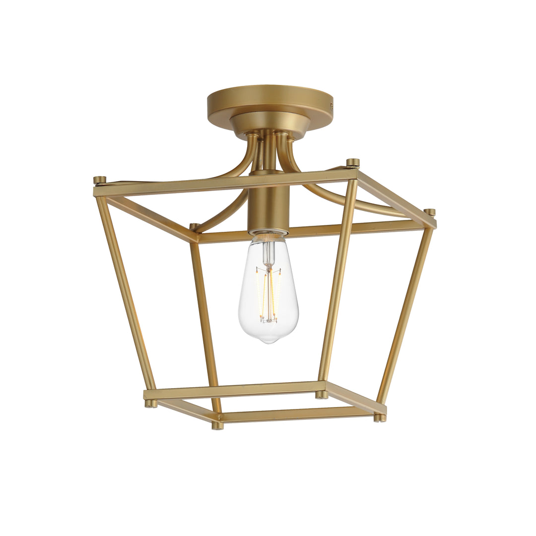 Clifton Single Pendant / Semi-Flush Natural Aged Brass