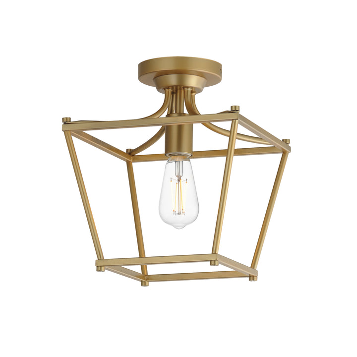Clifton Single Pendant / Semi-Flush Natural Aged Brass