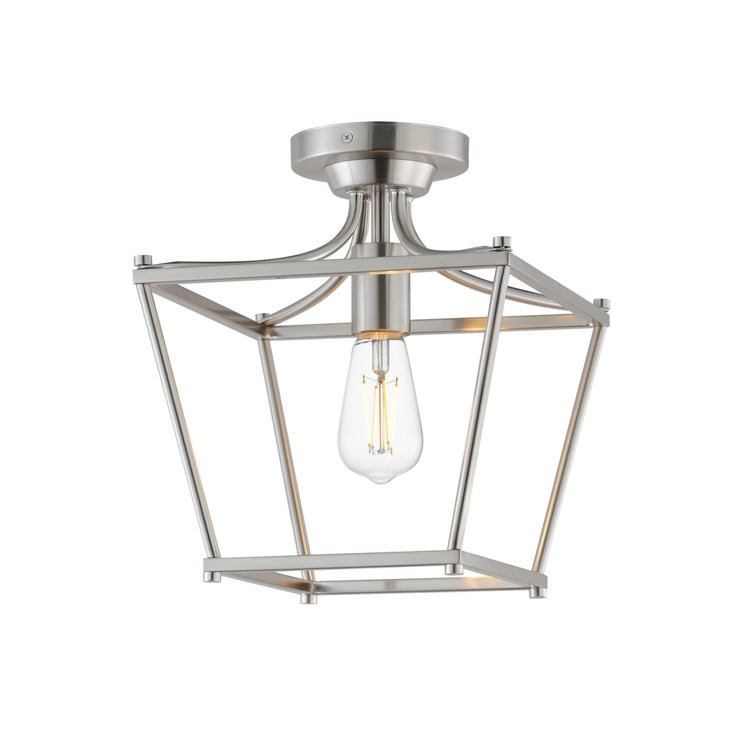 Clifton Single Pendant / Semi-Flush Satin Nickel