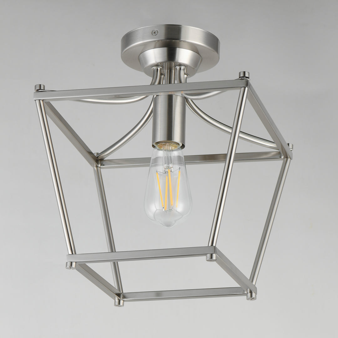 Clifton Single Pendant / Semi-Flush Satin Nickel alternate view