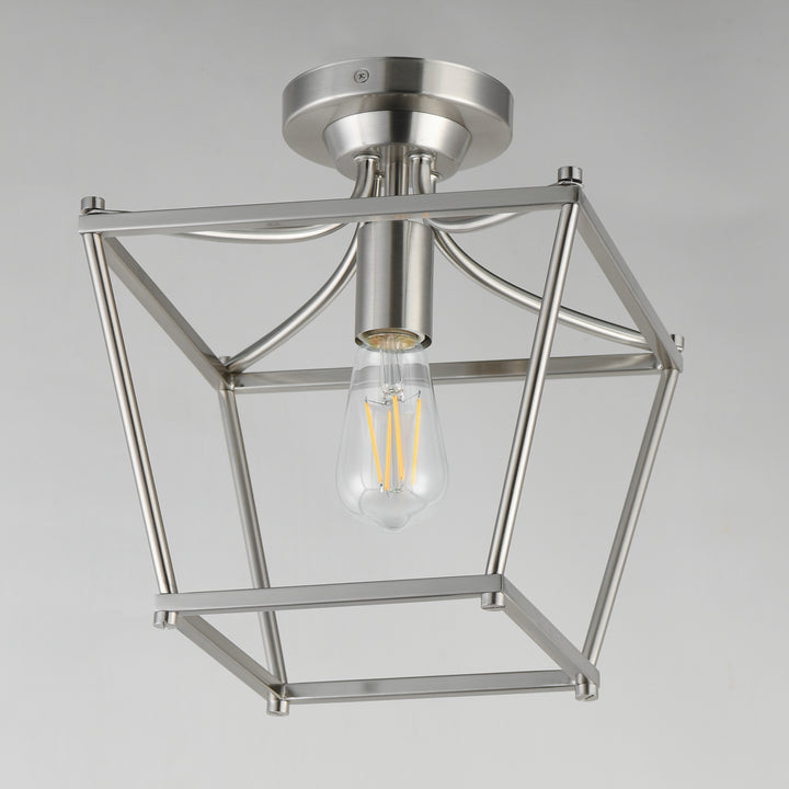 Clifton Single Pendant / Semi-Flush Satin Nickel alternate view