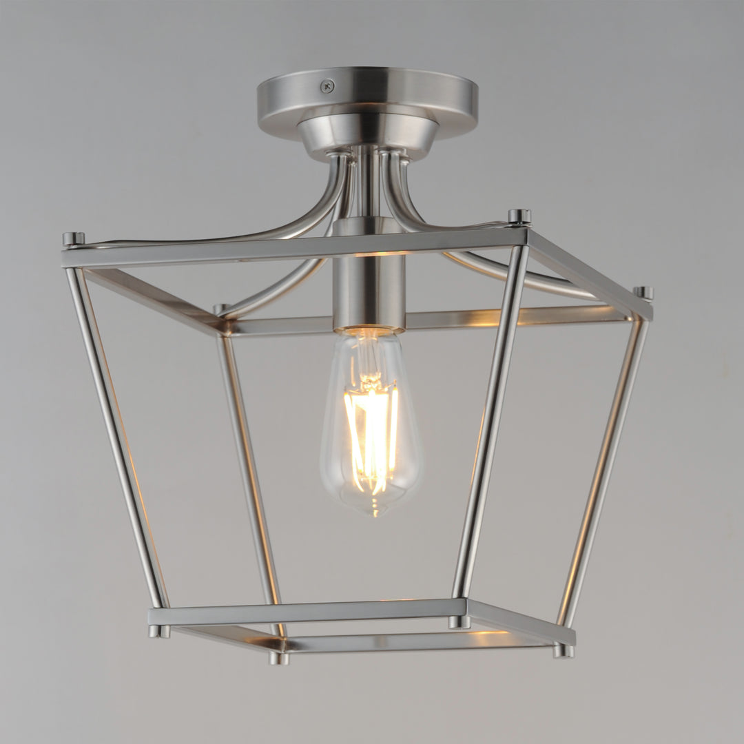 Clifton Single Pendant / Semi-Flush Satin Nickel alternate view