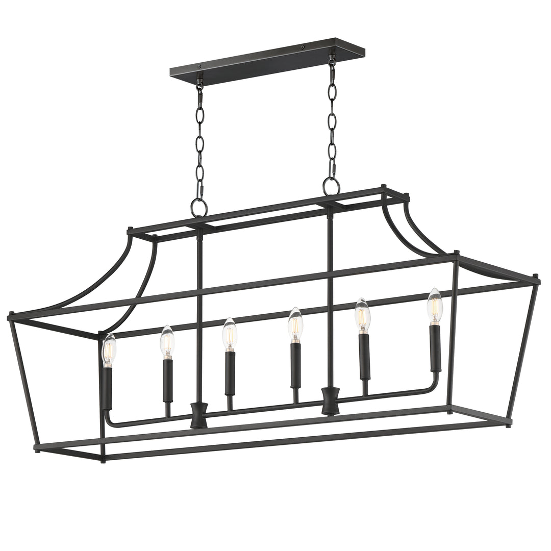 Clifton 6-Light Linear Pendant Black