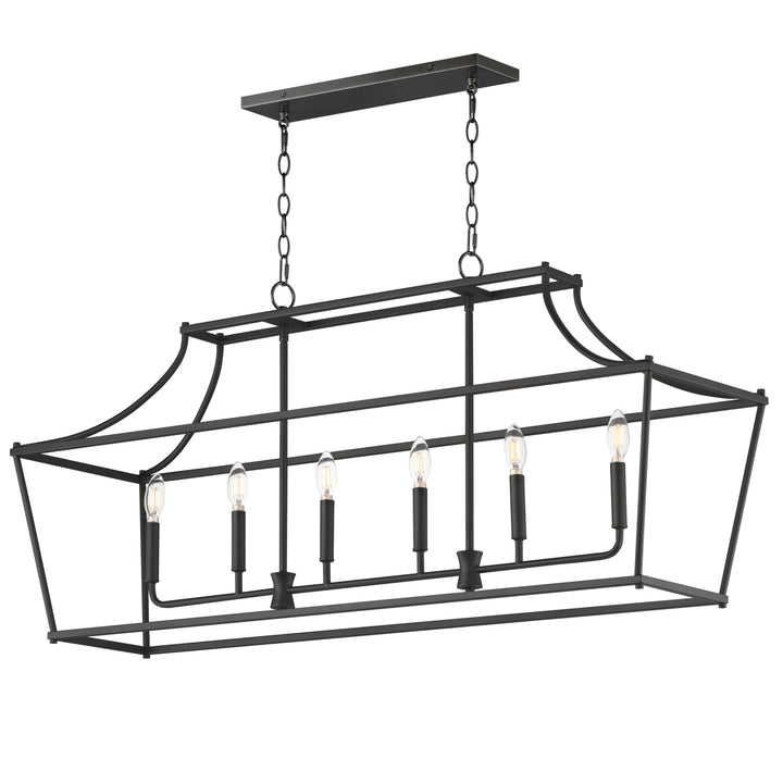 Clifton 6-Light Linear Pendant Black