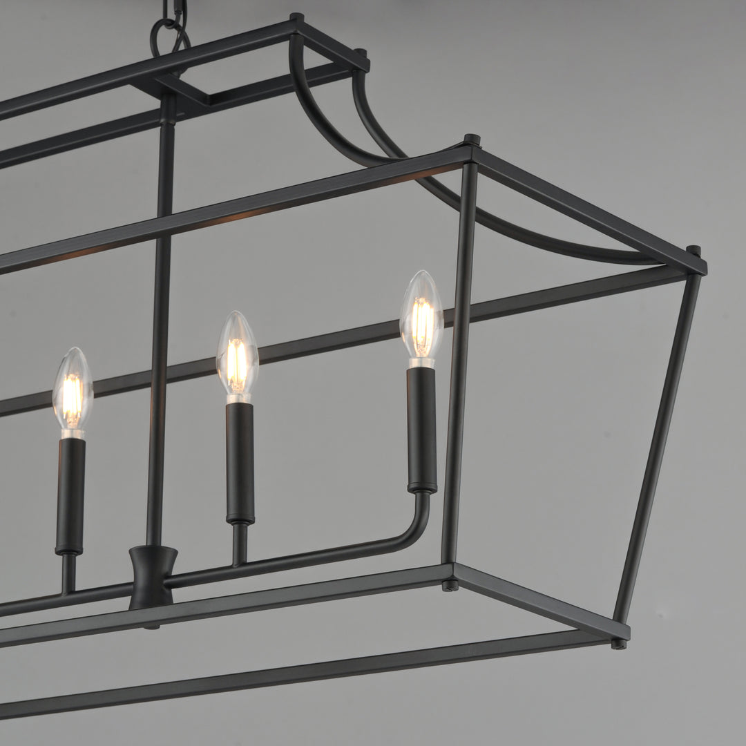 Clifton 6-Light Linear Pendant Black alternate view