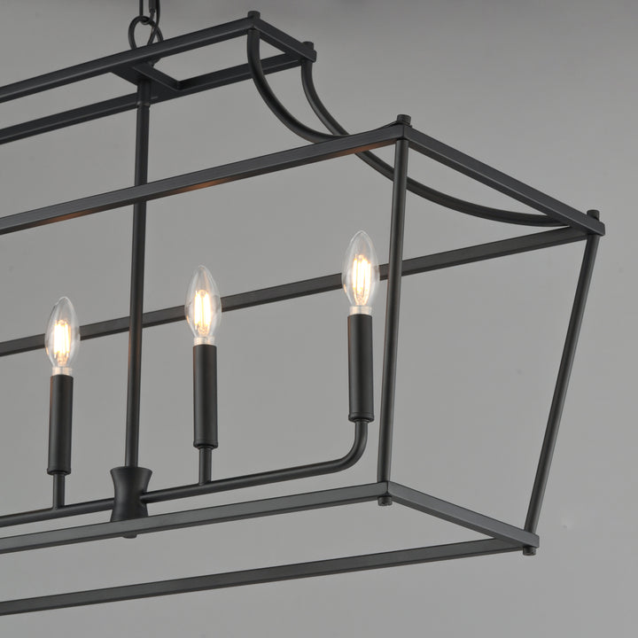 Clifton 6-Light Linear Pendant Black alternate view