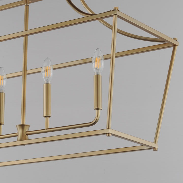 Clifton 6-Light Linear Pendant Natural Aged Brass alternate view