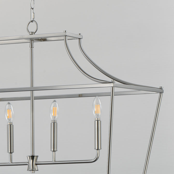 Clifton 6-Light Linear Pendant Satin Nickel alternate view