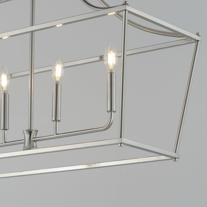 Clifton 6-Light Linear Pendant Satin Nickel alternate view