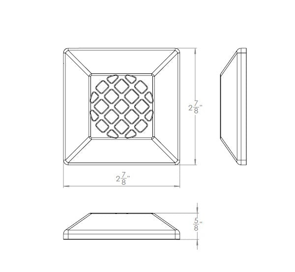 2" Surface Mount Square Louver