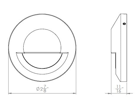 2" Surface Mount Round Step Light
