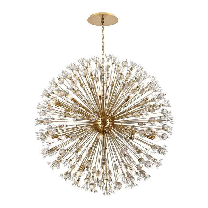 2550 Crystal Pendant in Satin Gold by Elegant