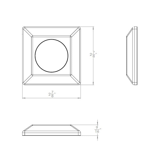 2" Surface Mount Square