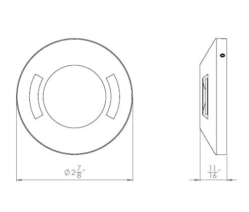 2" Surface Mount Round Bi-Directional