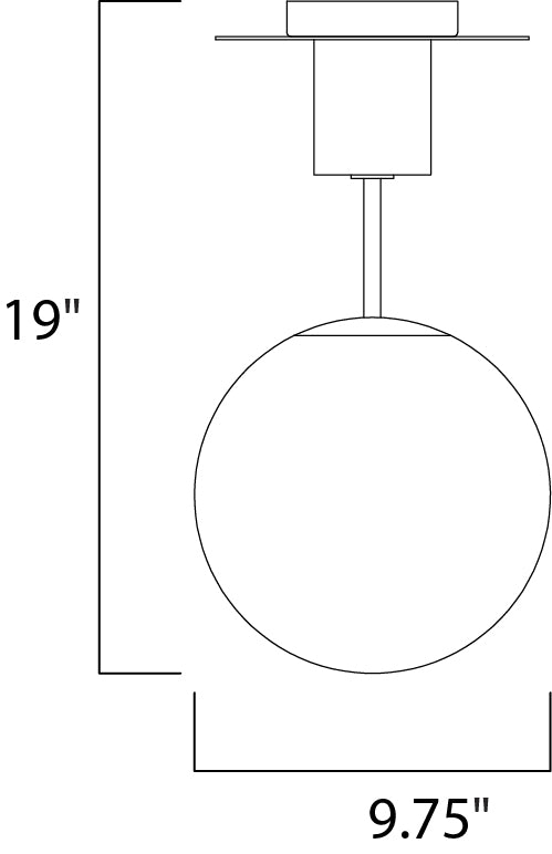 Vesper Semi-Flush dimensions diagram