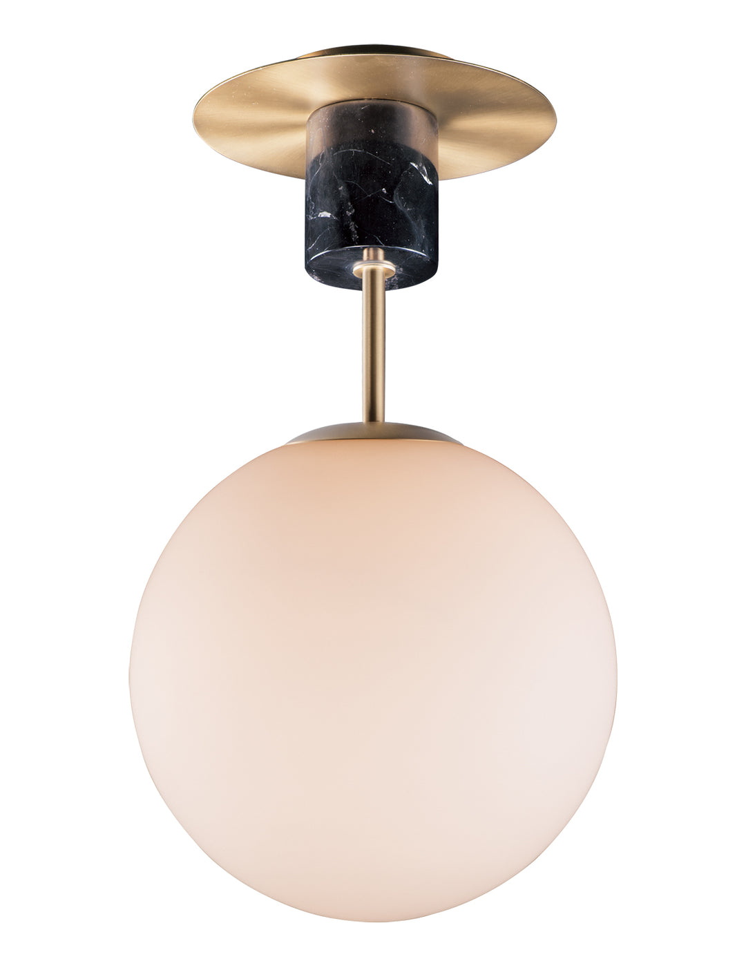 Vesper Semi-Flush Satin Brass / Black