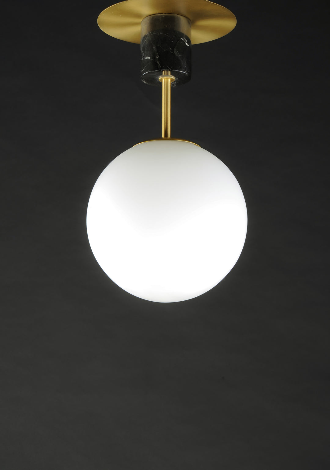 Vesper Semi-Flush Satin Brass / Black alternate view