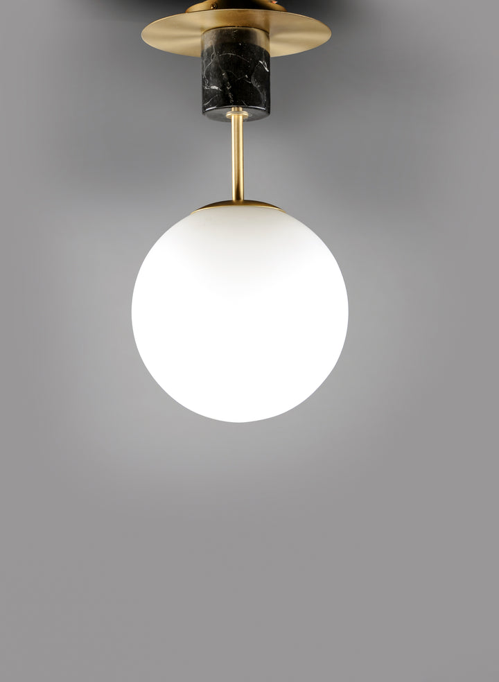 Vesper Semi-Flush Satin Brass / Black alternate view