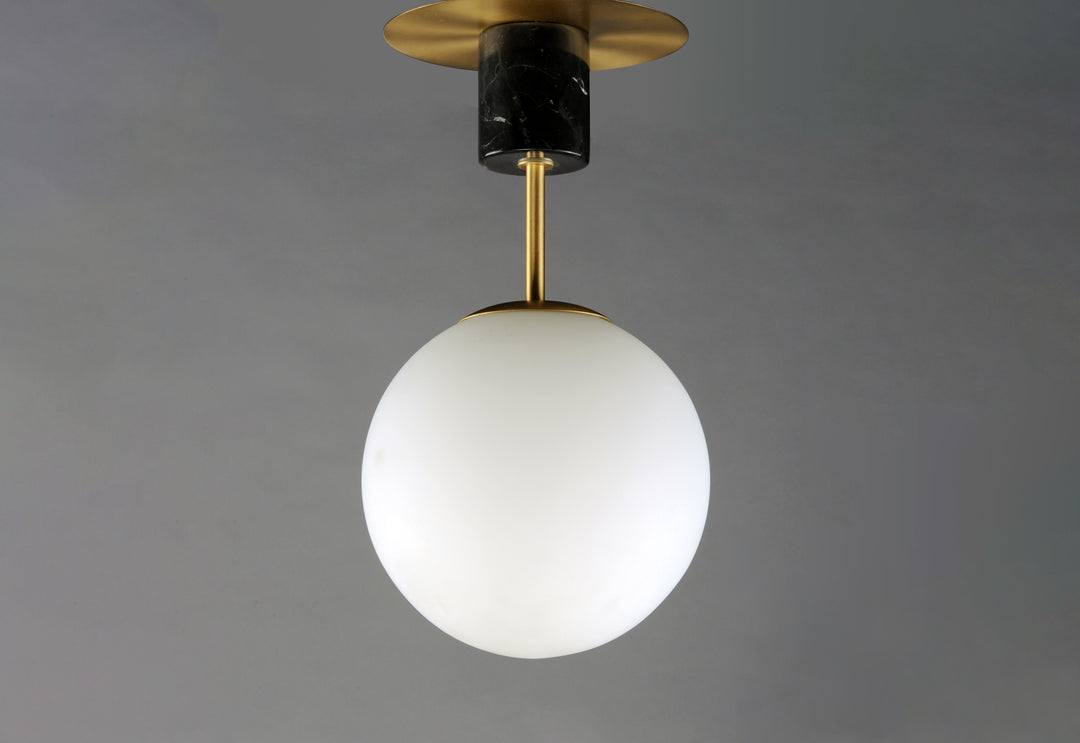 Vesper Semi-Flush Satin Brass / Black alternate view