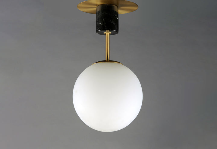 Vesper Semi-Flush Satin Brass / Black alternate view