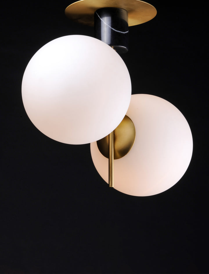Vesper Semi-Flush Satin Brass / Black alternate view