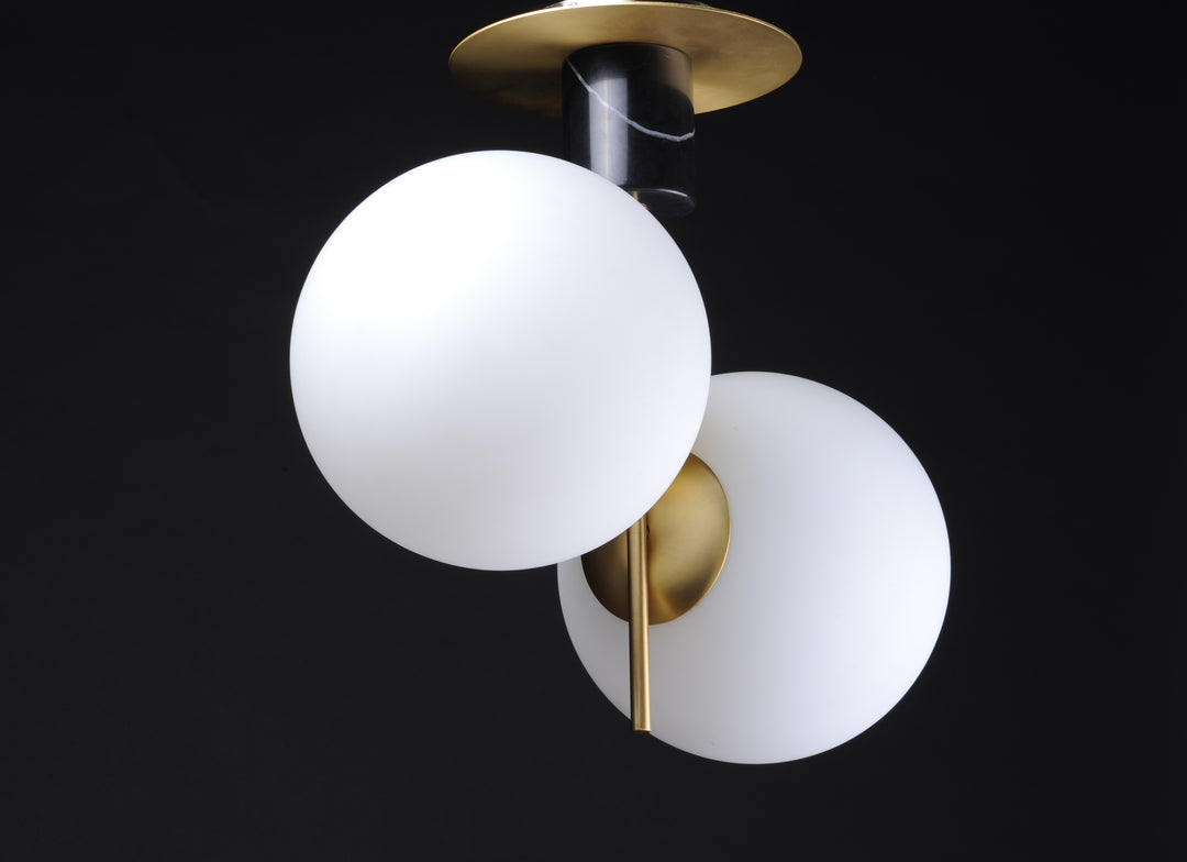 Vesper Semi-Flush Satin Brass / Black alternate view