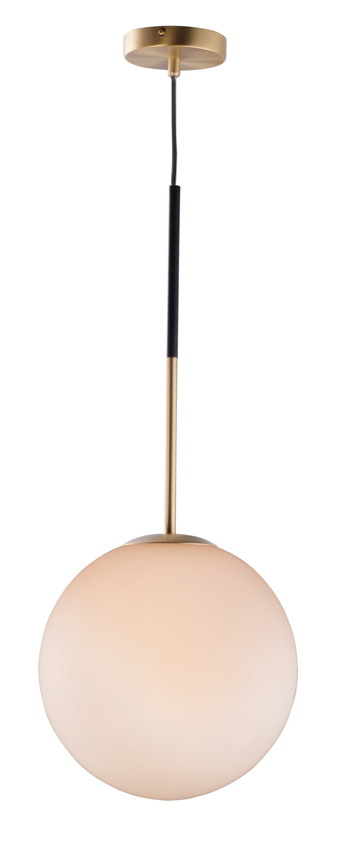 Vesper 1-Light Pendant Satin Brass / Black