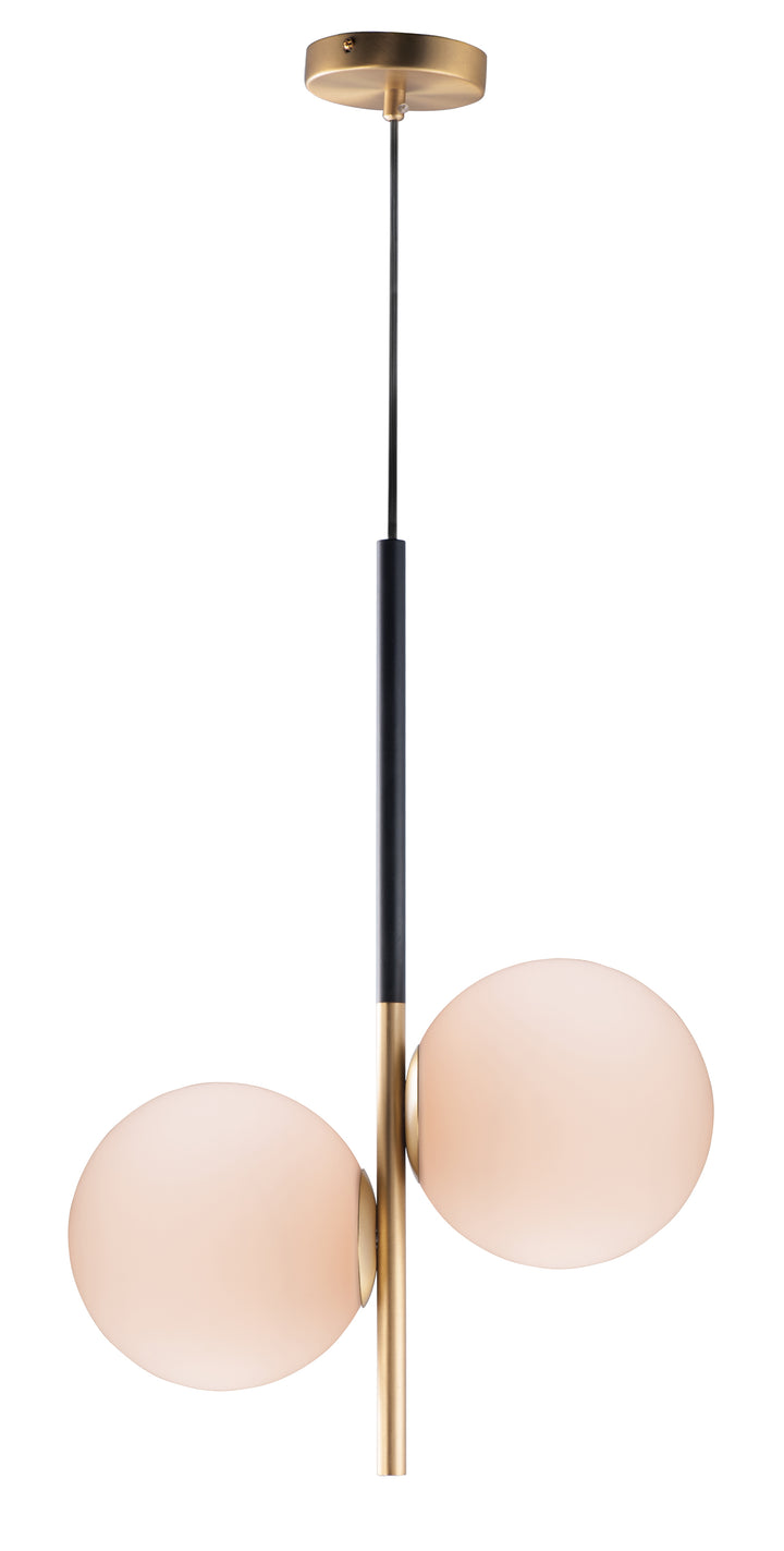 Vesper Pendant Satin Brass / Black