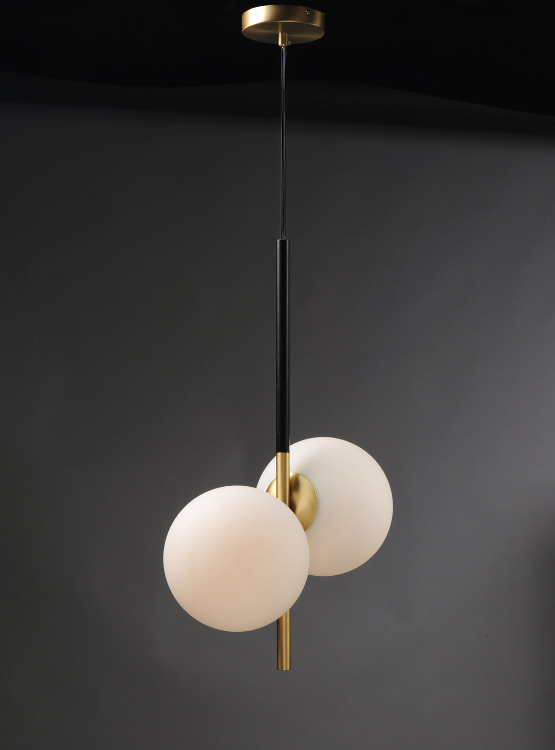 Vesper Pendant Satin Brass / Black alternate view