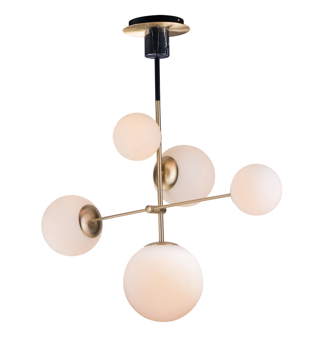 Vesper Pendant Satin Brass / Black