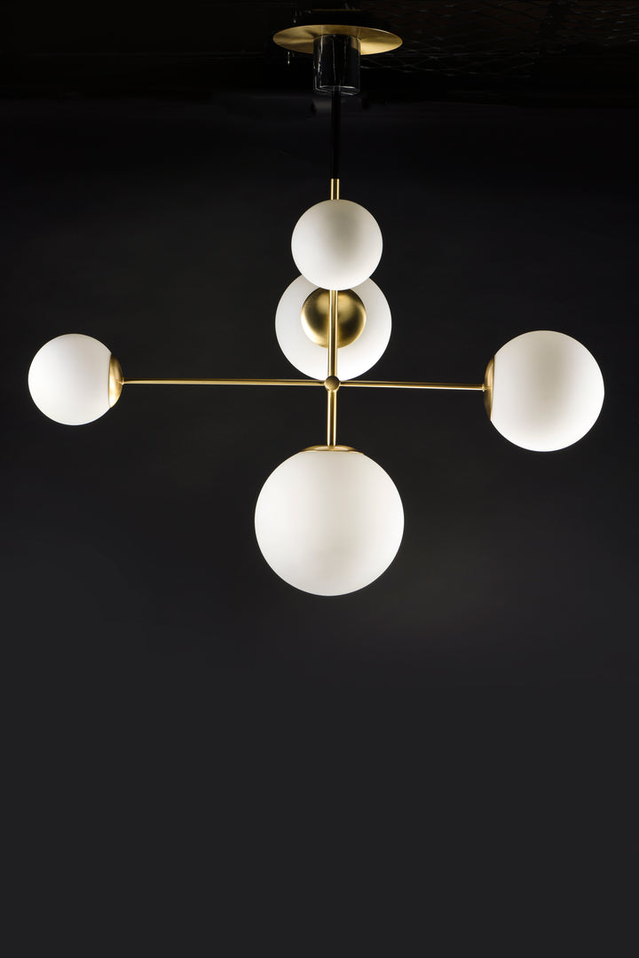 Vesper Pendant Satin Brass / Black alternate view
