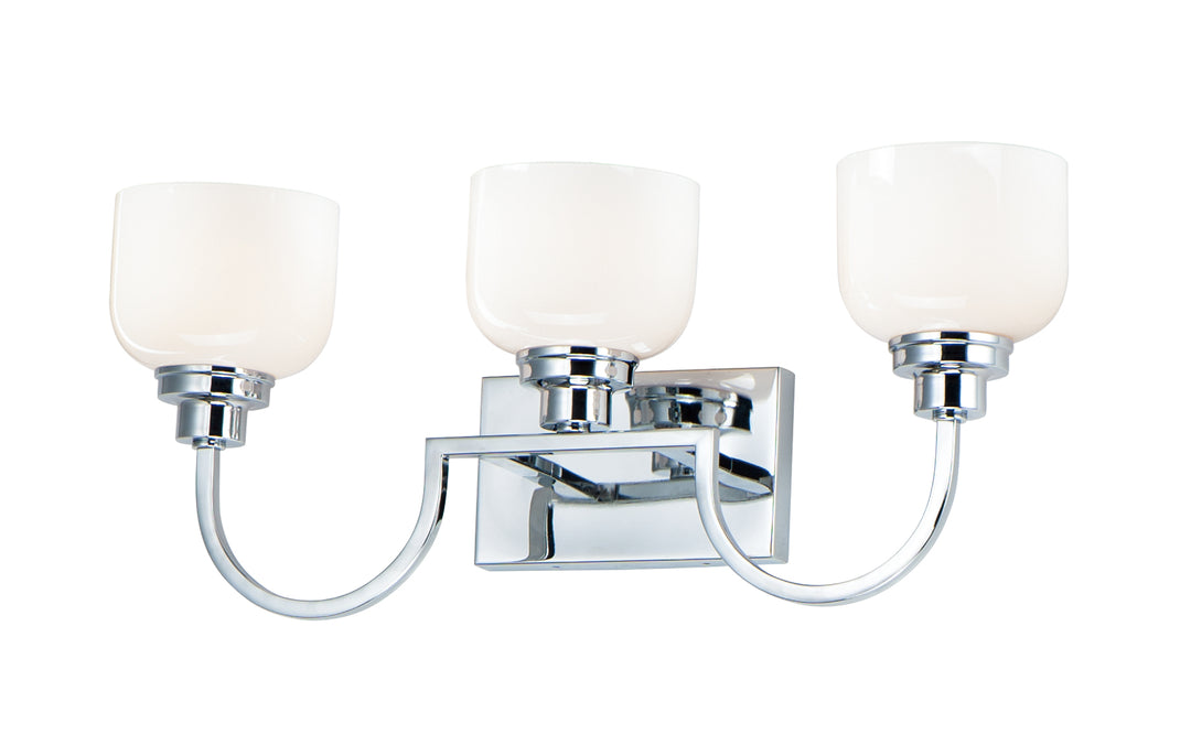 Swale Bath Vanity White / Polished Chrome