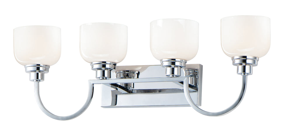 Swale Bath Vanity White / Polished Chrome
