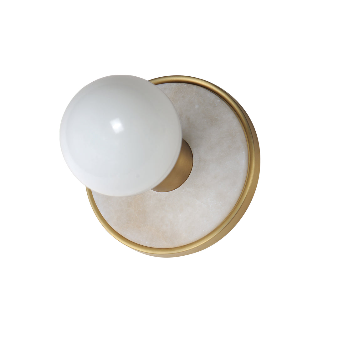 Hollywood Stone Sconce Natural Aged Brass